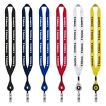 3/4" Polyester Lanyard with Retractable Badge Reel
