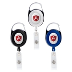 Oval Metal/Plastic Carabiner Retractable Badge Reel