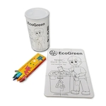 9 Piece Puzzle - 5" x 7" - Small Coloring Puzzle w/Crayons