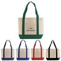 Spacious 10 oz cotton tote with large front pocket and shoulder... from ASI...