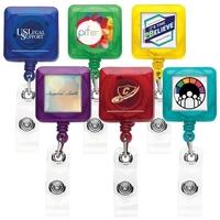 Square "BETTER" Retractable Badge Reel (translucent)