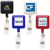 Square "GOOD" Retractable Badge Reel (opaque)