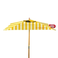 With a bold square canopy, this durable wood umbrella blends eco-friendly......