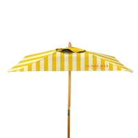 With a bold square canopy, this durable wood umbrella blends eco-friendly......