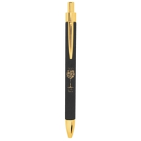Black Laserable Leatherette Pen