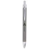 Gray Laserable Leatherette Pen