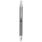 Gray Laserable Leatherette Pen