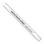 12" Flexible PVC Ruler with General Scales