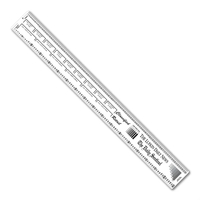 18 inch .020 flexible PVC ruler with printing & publishing scales.... from...