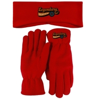 Lightweight Fleece Earband and Gloves Combo