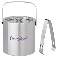 double walled vacuum insulated stainless steel ice bucket with tongs and......