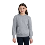 Port & Co Youth Core Fleece Crewneck Pocket Sweatshirt
