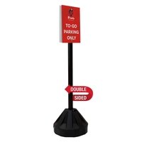 60" portable sign post kit with double-sided graphics, wheeled base and......