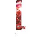 14.5' Streamline Rectangle Sail Sign Flag, 2-Sided, Spike