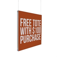 Put your brand overhead! This ceiling-mounted kit features vibrant graphics...