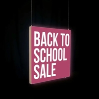 This light-up display is a marketing powerhouse that hangs from the... from...