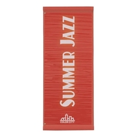 24" x 60" nylon banner with 3" pole pockets, grommets along... from ASI 87188...
