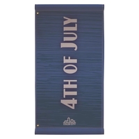 24" x 48" nylon banner with 3" pole pockets, grommets along... from ASI 87188...