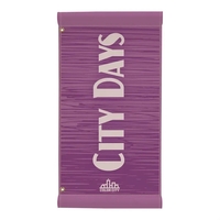 18" x 36" nylon banner with 3" pole pockets, grommets along... from ASI 87188...