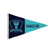 2' x 3' nylon pennant flag with canvas header, brass grommets... from ASI...