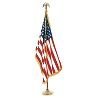 8' deluxe oak flagpole set with a 3' x 5' flag.... from ASI 87188 Showdown...