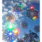 Holographic Rainbow Window Stickers - Snowflake Series