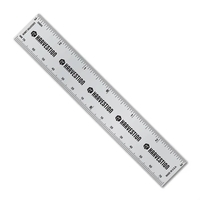 6 inch 0.025 aluminum ruler with center finding scales. Printed one... from...