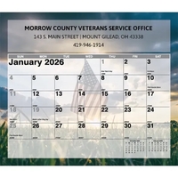 12 month mini tear-off sheet calendar featuring photos of the American......