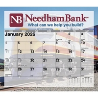 12 month tear-off sheets calendar featuring photos of trains.... from ASI...
