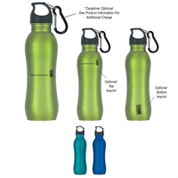 Stainless steel grip bottle with screw on spill resistant lid, 25... from ASI...