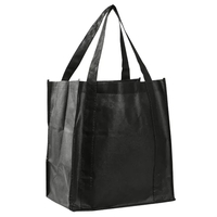 Polypropylene gusset grocery tote bag plus 1 color silkscreen imprint on......