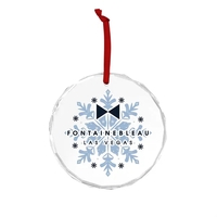 Faceted glass round holiday ornament with string.... from ASI 52263 EMT