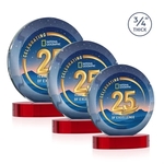 Gibralter Vividprint™ Award on Alberton Base - Red