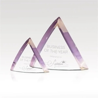 Slumped glass award that features beautiful amethyst luster edges for an......