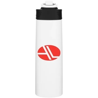 24 oz single wall 90% post-consumer recycled stainless steel bottle. For......