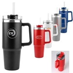 30 Oz. S/S Double Wall Vacuum Mug with Removable Straw