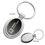 Oval Two-tone Metal Key Tag