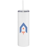 16 oz Lane Double Wall Stainless Tumbler with Straw