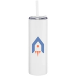 16 oz Lane Double Wall Stainless Tumbler with Straw