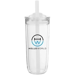 16 oz Simone Acrylic Travel Tumbler with Wide Straw