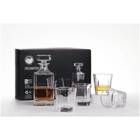 Polar Camel 750mL Square Glass Decanter Set