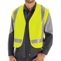 Safety vest with hook and loop closure on the front, adjustable... from ASI...