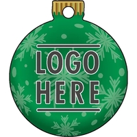 1/4" recycled wooden Christmas ornament. Bulb 2 - Snowflake - Green... from...