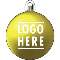 1/4" recycled wooden Christmas ornament. Bulb 1 - Yellow... from ASI 72521...