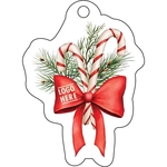 1/4" Recycled Wood Ornaments- Two Candy Canes