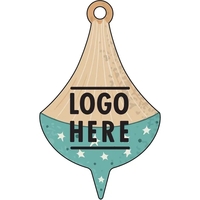 1/4" recycled wooden Christmas ornament. Ornament Shape 2... from ASI 72521...