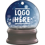 1/4" Recycled Wood Ornaments-Snow Globe with Snowflakes