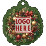 1/4" Recycled Wood Ornaments-Wreath with Pine Cones