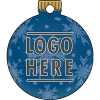 1/4" recycled wooden Christmas ornament. Bulb 2 - Snowflake - Blue... from...