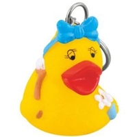 Rubber Bath Tub Duck Key Chain